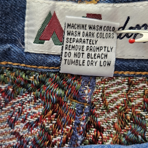 Vintage 80s 26" waist deadstock denim tapestry mini skirt‎ - Picture 7 of 7